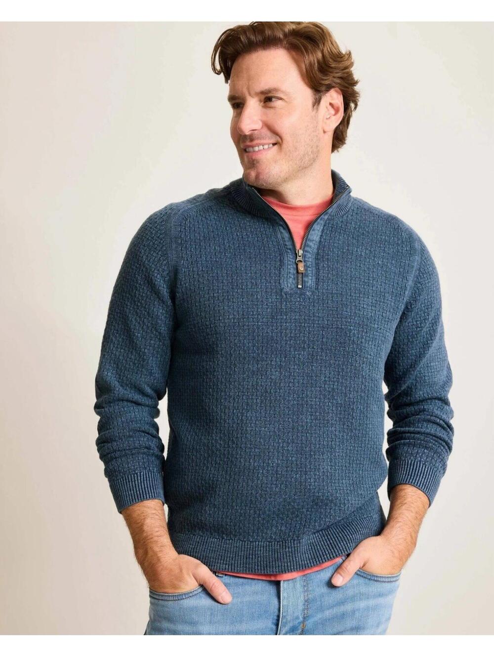 tommy bahama sunbreak half zip pullover coastline Size M $158